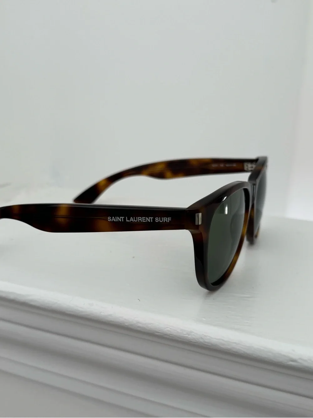 Saint Laurent Black Leather Sunglasses Case